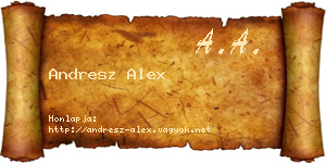 Andresz Alex névjegykártya