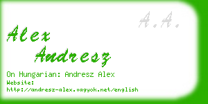 alex andresz business card